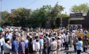 शहीदी पार्क से दिल्ली सचिवालय तक भाजपा का मार्च